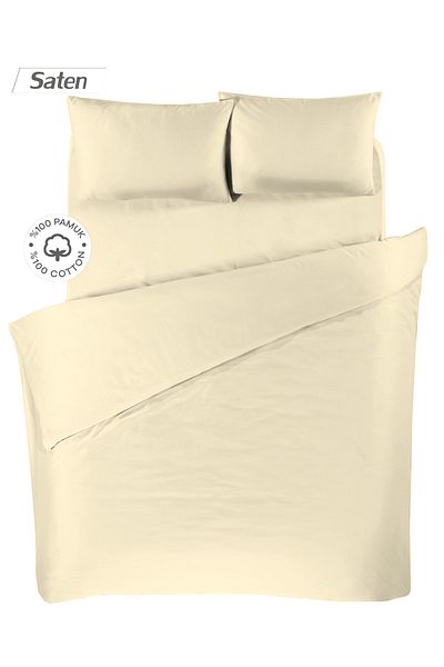 Lucy and Home Double 100% Cotton Satin Bedding Set
