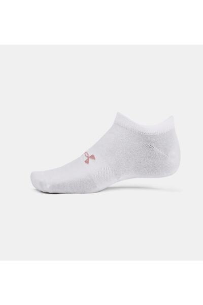 Under Armour Unisex Ua Essential No Show 3 Pack Socks 1361459-100 size 47/50