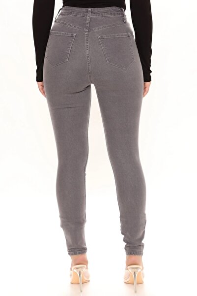 Ramrod Mabel Skinny Jeans Grey Washed Lycra