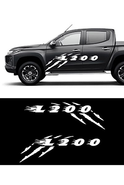 Melek Pazarı 30 X 10 Cm Mitsubishi L200 Offroad Pençe Izi Oto Sticker