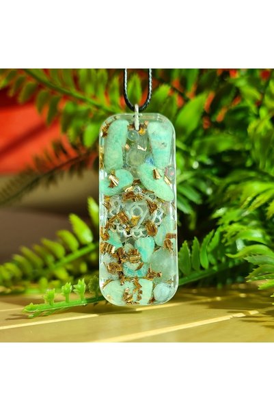 Singincraft قلادة أورجونيت من Amazonite Chakra (VISHUDDHA) (منتجات تصميم مصنوعة يدويًا)