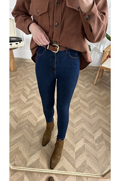 Ramrod Basilya High Waist Slim Skinny Skinny Leg Colorfast Jeans Trousers