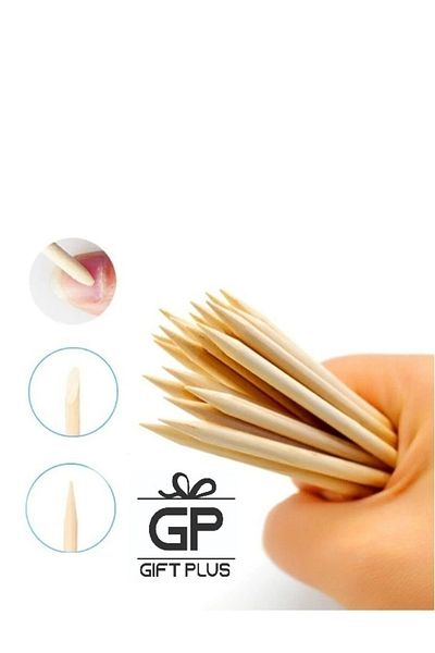 gift plus Professional Orange Stick 10 Pack Cuticle Pusher