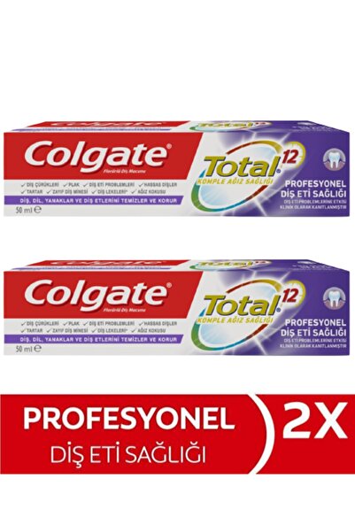 Colgate Total Profesyonel Diş Eti Sağlığı Diş Macunu 50 ml 2 Adet