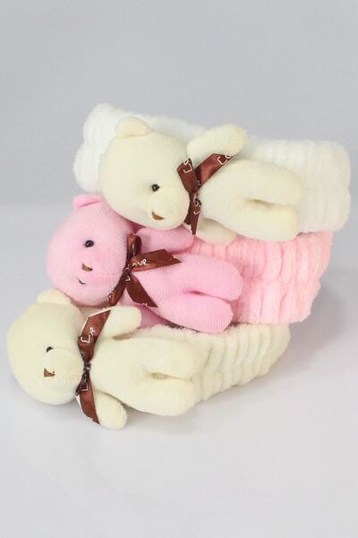 Toyaş Teddy Bear Plush Bandana Hair Band Cream 0-10 Years Old