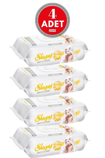 Sleepy Sensitive Wet Wipes 90 Sheets 4 Pieces