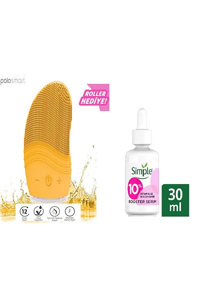 Simple 10% B3 Niacinamide Vitamin - 30ml Booster Serum + Polosmart Vibrating Roller
