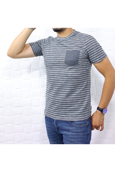 FBI 5207 Men's Patterned Crew Neck T-shirt