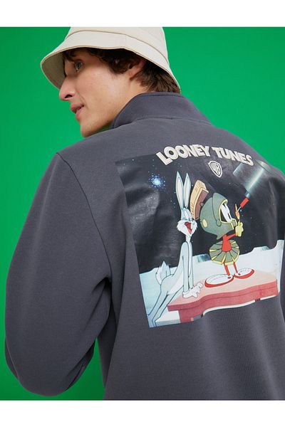 Koton Looney Tunes Oversize Sweatshirt Raised Licensed Printed