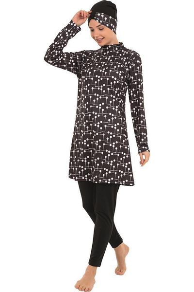 Form Angel Μαγιό με μοτίβο Lycra Full Covered Hijab 1600-7