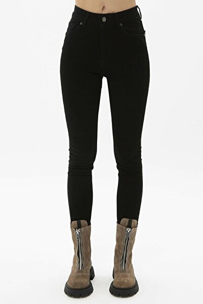 Ramrod Alona Black High Waist Slim Skinny Skinny Leg Colorfast Jeans Trousers