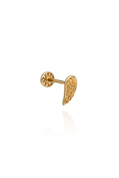 Quyumcu 14 Ayar Altın Kanat Tragus Küpe