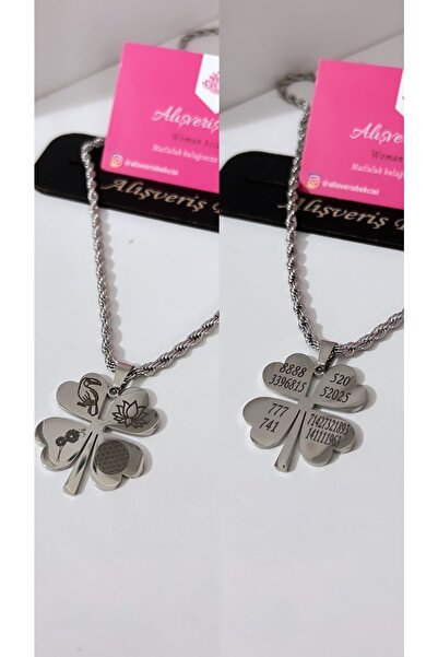 Alışveriş Bekçisi Tukan Kuşu,yaşam Çiçeği,lotus Çiçeği,karahindibag Cicekli Celik Sayı Sekanslı Yonca Kolye