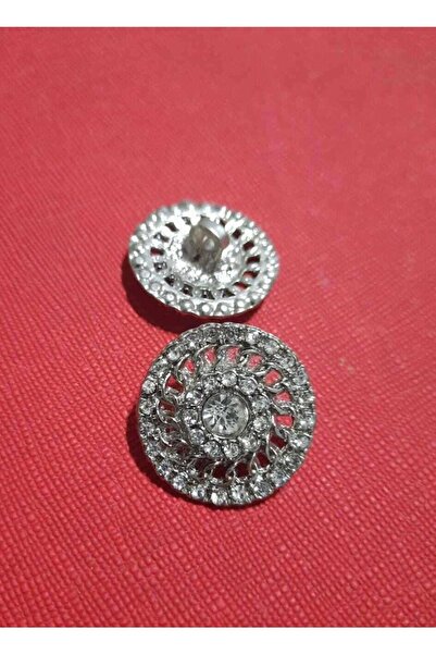 İMREN AKSESUAR زر معدني مطلي بالنيكل مقاس 2.5 سم - قطعتين