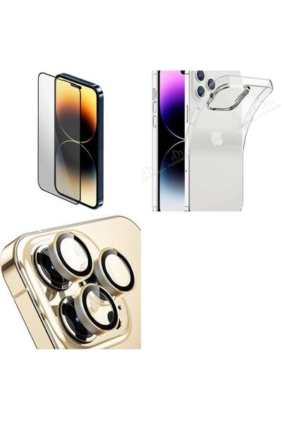 Noppax {3’lü Set} Iphone 14 Pro Max Kırılmaz Cam,kamera Koruyucu,şeffaf Kılıf...