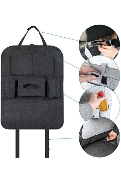 Ankaflex 2 Pcs Car Vehicle Seat Back Organizer Seat Back Storage Organizer Auto Phone Cup Holder