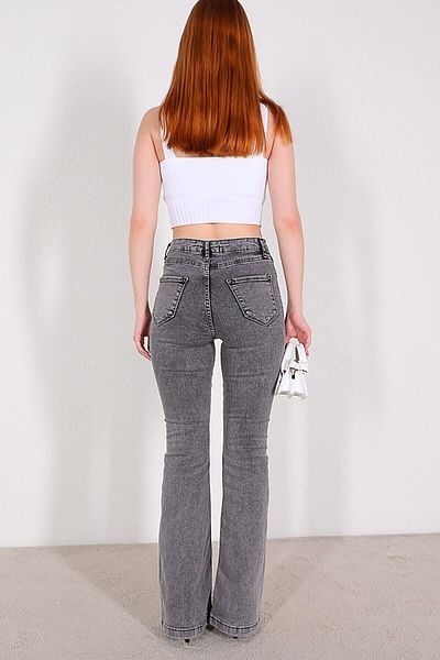 Trn JNS Zoe Smoked Flare Jeans High Waist Flare Jeans Comfortable (Εξαιρετικά Άνετα)