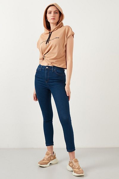 Trn JNS Pantaloni de blugi skinny de culoare albastră