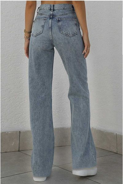 Trn JNS Pantaloni blugi din denim cu talie super înaltă pentru femei Jakarta Lycra
