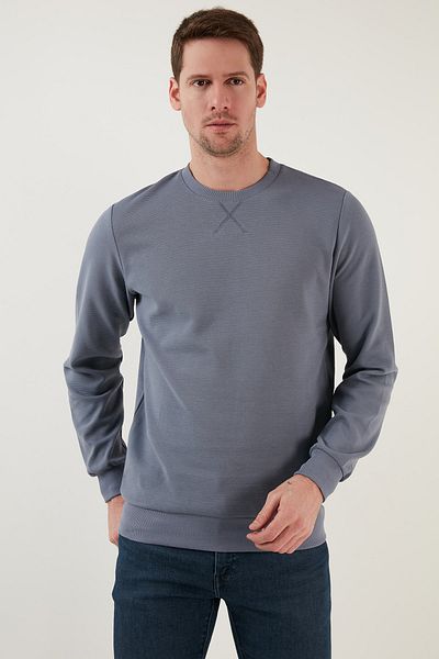 Buratti Pulover pentru bărbați din bumbac cu dungi cu gât crew - 5905241