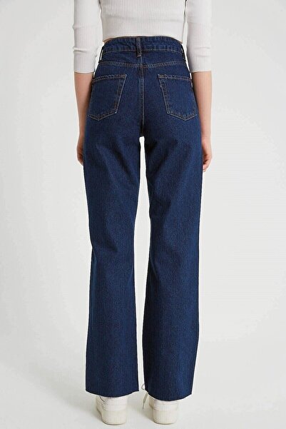 Ramrod Kate Dark Blue High Waist Wide Leg Denim Jeans - Wide Leg Wide Leg Jeans