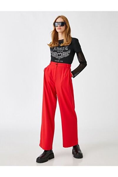 Koton Панталон Palazzo с висока талия - стилен дизайн