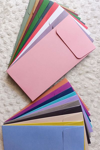 Dekorden 100 Mixed Color Invitation Envelopes