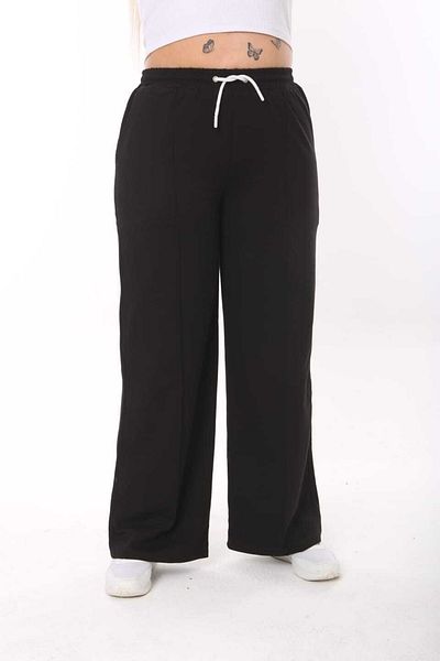Esina Steel Fabric Wide Leg Tracksuit Trousers