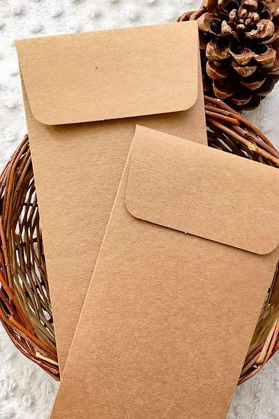 Dekorden 100 Pieces 11X22 Cm. Kraft Invitation Envelope