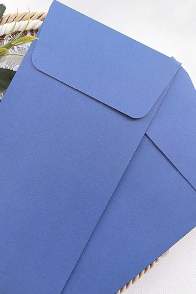 Dekorden 100 Pieces Blue 11X22 Cm. Invitation Envelope