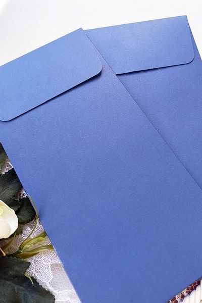 Dekorden 100 Pieces Blue 11X22 Cm. Invitation Envelope