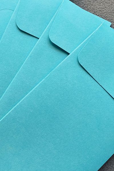 Dekorden 100 Pieces Turquoise Invitation Envelopes 11X22 Cm.
