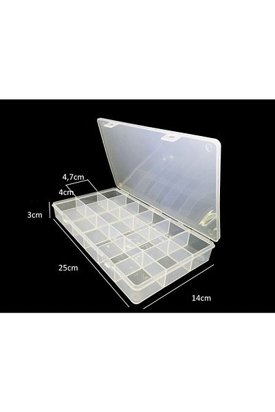 Hobimos Transparent Hobby Organizer Box Organizer 18 Compartments 1.Quality 14x25x3cm