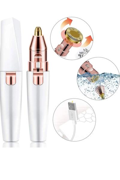 GOCENG Kaş Ve Bıyık Tüy Alma Aleti Makinesi 2'si 1 Arada Şarjlı Epılatör