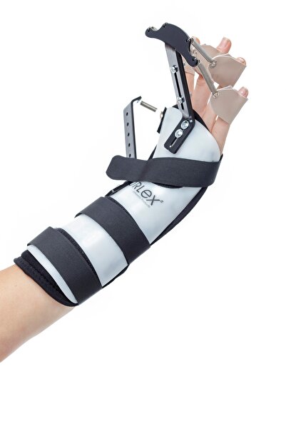 ORLEX جبيرة معصم اليد اليسرى الديناميكية من البلاستيك الحراري - مقاس L