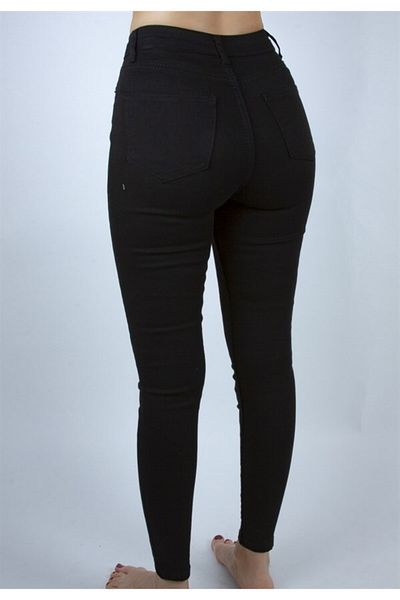LAMİRA Black Slim Fit High Waist Flexible Jean