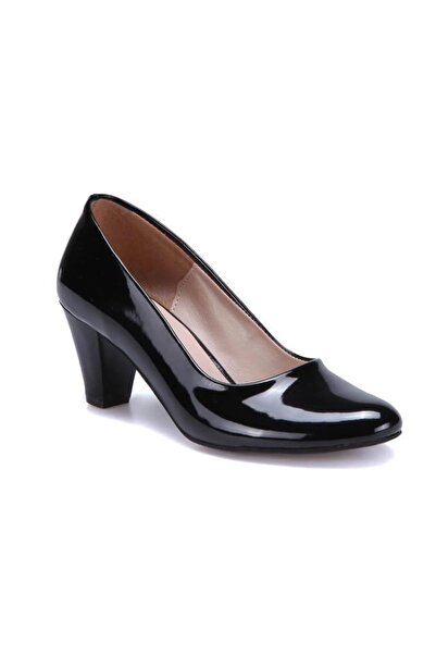 GİZEM 466 حذاء بكعب ستيليتو من الجلد اللامع