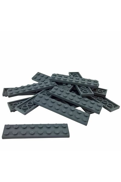 LEGO Moc Custom Accessory Creator Plate 2 X 8 Flat Bricks Dark Gray 2 Pieces Will Be Sent