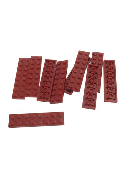 LEGO Original Moc Custom Accessory Creator Plate 2 X 8 Flat Brick Claret Red 2 Pieces Will Be Sent