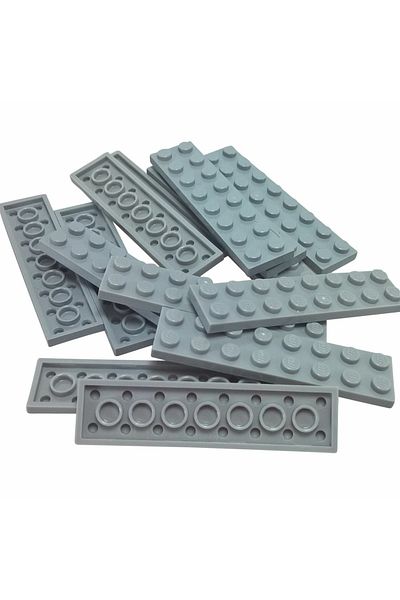 LEGO Original Moc Custom - 2x8 Flat Brick, Light Gray Creator Plate 4 Pieces Will Be Sent