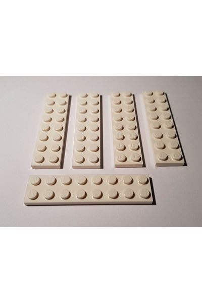 LEGO Original Moc Custom Accessory Creator Plate 2 X 8 Flat Brick White 2 Pieces to Send
