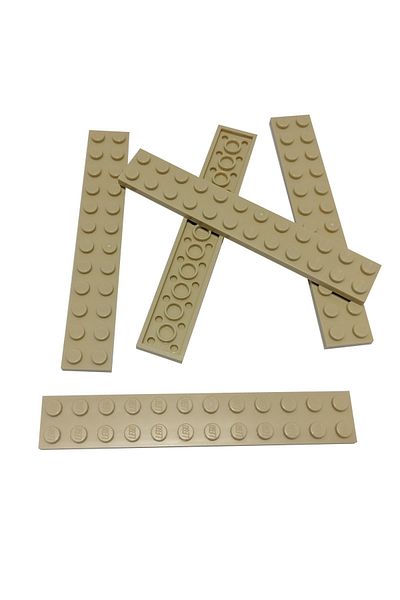 LEGO Original Moc Custom Accessory Creator Plate 2 X 12 Long Flat Brick Tan 2 Pieces Will Be Sent