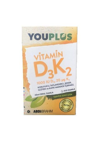 Youplus Vitamin D3k2 - 1000IU20MLOral Drops