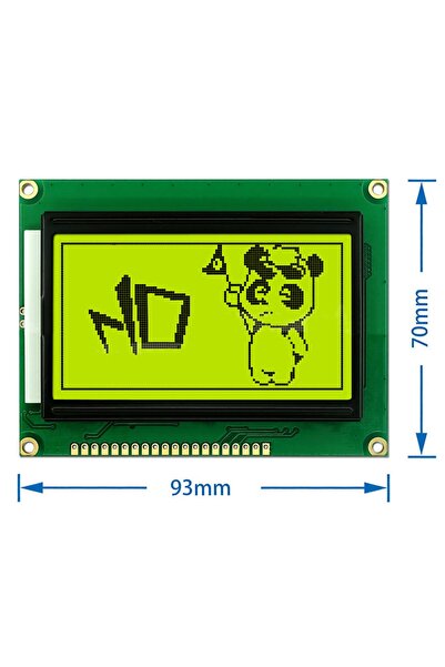 Genel Markalar 2.9 Inch 12864b V2.0 Yeşil Glcd Modül Spi 5v 128x64 Pixel Graf...