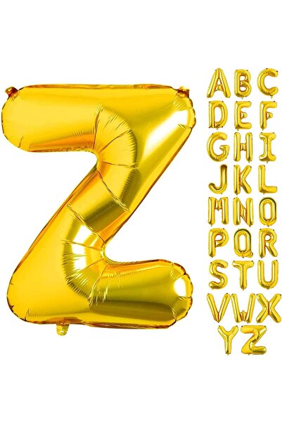 Patladı Gitti Z Harf Gold Folyo Balon16 Inç 36 Cm