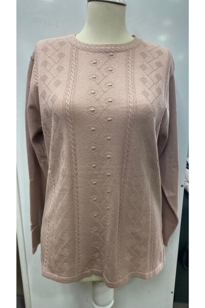 FATELLA Pulover tricotat confortabil, de culoare uni, cu guler rotund, pentru...