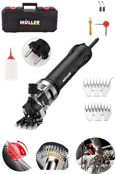 Müller Alman 7000 Xdriwe Çift Metal Şanzıman Koyun Keçi Kırkım Makinesi Profesyonel Ağır Hizmt Devir Ayarlı