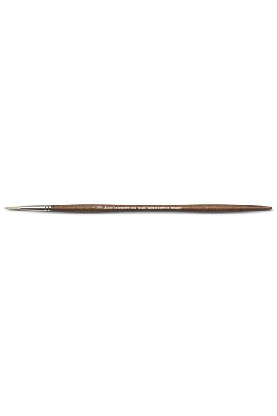 Winsor Newton Winsor & Newton Artists' Synthetic Hard Bristle Long Handle Round Brush No:3