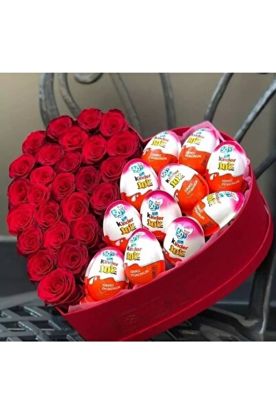 Kinder Sevgililer Günü Için Kalpli Çikolatalı Özel Hediye Kutusu