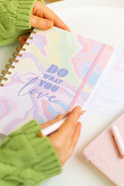 Matt Notebook A5 15x21 Cm Spiralli Lastikli Çizgili Tarihsiz Not Defteri